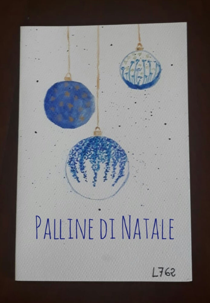 Biglietti Di Natale Dipinti A Mano Palline Di Natale Aisla Firenze