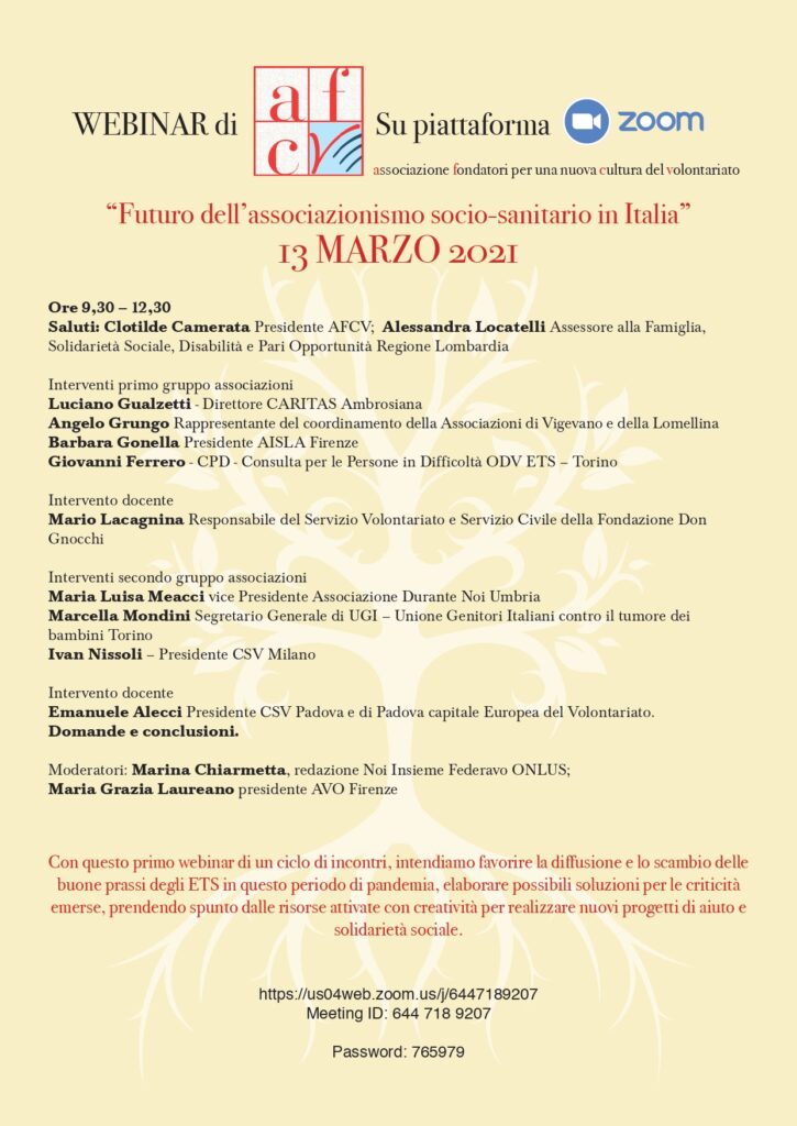 Webinar 13 marzo 2021